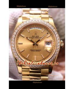 Rolex Day Date Presidential Acero 904L Oro Amarillo 40MM - Dial Oro Calidad a Espejo 1:1