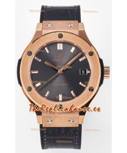Hublot Super Clone Classic Fusion Rose Gold 38MM Reloj Réplica Espejo 1:1 Dial Gris