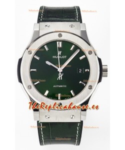 Hublot Super Clone Classic Fusion Titanium 42MM Reloj Réplica Espejo 1:1 Dial Verde
