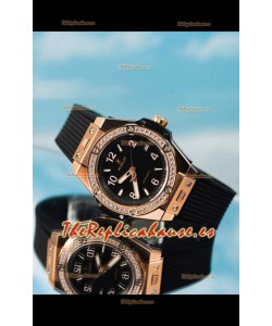 Hublot Big Bang One Click King Dial Negro Oro Rosado Reloj Réplica Suizo 39MM