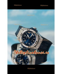 Hublot Big Bang One Click King Dial Azul Caja Acero Reloj Réplica Suizo 39MM