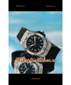 Hublot Big Bang One Click King Dial Negro Caja Acero Reloj Réplica Suizo 39MM