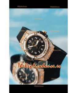 Hublot Big Bang One Click King Dial Negro Oro Rosado Reloj Réplica Suizo 39MM