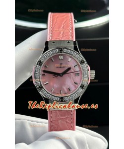 Hublot Super Clone Classic Fusion Titanium 33MM Reloj Réplica Espejo 1:1 Dial Rosado Madre Perla