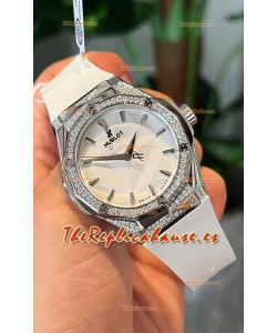 Hublot Classic Fusion Orlinski Pavimentado en Diamantes Edition Dial Blanco Reloj Réplica Suizo 40MM