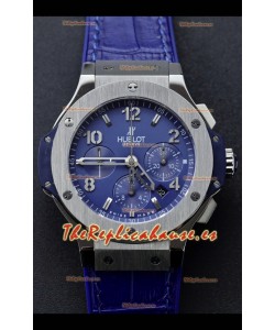Hublot Super Clone Big Bang Edition Watch en Caja Titanio Dial Azul Réplica Espejo 1:1