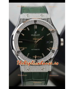 Hublot Classic Fusion Automático Dial Acero color Verde 42MM Superclone Reloj Réplica