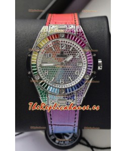 Reloj Hublot Big Bang One Click King Dial Blanco Rainbow Diamonds 39MM 