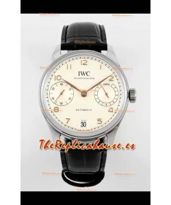 IWC Super Clone Portugieser Reloj Réplica Suizo Espejo 1:1 Dial Blanco Reloj Caja Acero