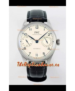 IWC Super Clone Portugieser Reloj Réplica Suizo Espejo 1:1 Dial Blanco Reloj Caja Acero