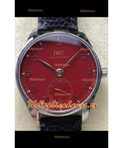 IWC Portugieser Super Clone Automatic 41 IW358315 Dial Rojo en Caja Acero