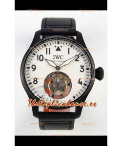 IWC Super Clone Portugese Hand-Wound Genuine Tourbillon Dial Blanco Caja PVD