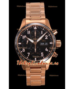 IWC Pilot's IW388306 Super Clone Cronógrafo 41 Mercedes-AMG Pertonas F1 Reloj Oro Rosado
