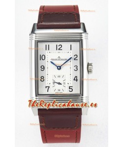 Jaeger-LeCoultre Reverso Super Clone DuoFace Negro/Blanco Reloj Réplica Acero 