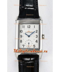 Jaeger-LeCoultre Reverso Super Clone DuoFace Negro/Blanco Reloj Réplica Acero 