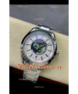 Omega Seamaster Aquaterra 150M Worldtimer Dial Blanco Reloj Réplica Espejo 1:1
