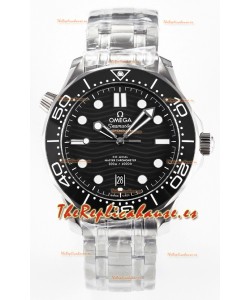 Omega Seamaster Super Clone 300M Master Chronometer Reloj Suizo Negro Acero 904L