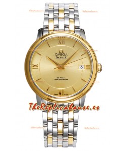 Omega De Ville Co-Axial Chronometer 36.8MM Reloj Réplica Suizo Caja en Dos Tonos