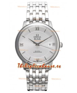 Omega De Ville Co-Axial Chronometer 36.8MM Reloj Réplica Suizo en Dial Plateado 