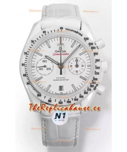 Omega Speedmaster Super Clone Blanco Side of the Moon Reloj Caja Cerámica 