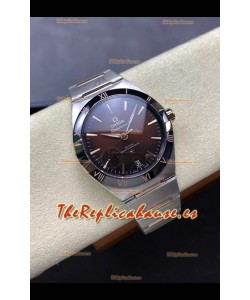 Omega Super Clone Co-Axial Constellation Stainless Dial Marrón Reloj Réplica