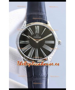 Omega De Ville Tresor Edition Cuarzo Suizo Watch 36MM Caja Acero Dial Negro