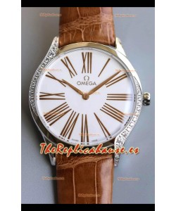 Omega De Ville Tresor Edition Cuarzo Suizo Watch 36MM Caja Acero Dial Blanco