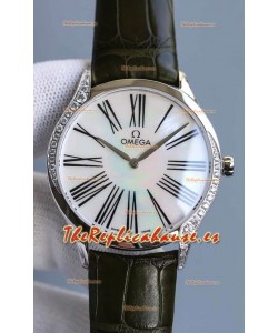 Omega De Ville Tresor Edition Cuarzo Suizo Watch 36MM Caja Acero Dial Blanco
