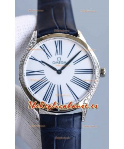 Omega De Ville Tresor Edition Cuarzo Suizo Watch 36MM Caja Acero Dial Blanco