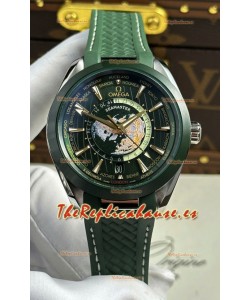 Omega Seamaster Aqua Terra 150M Worldtime Correa Goma Reloj Réplica Suizo