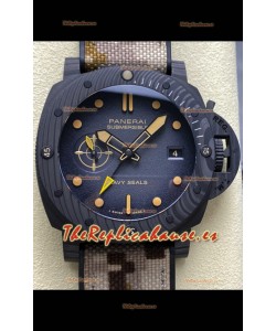 Panerai Submersible PAM1513 Carbotech GMT Edición Navy Seals Reloj Réplica 44MM