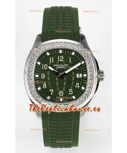 Patek Philippe Aquanaut 5267 Dial Verde Reloj Réplica con Movimiento de Cuarzo Suizo