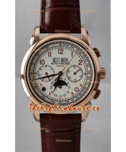 Patek Philippe Grand Complications 5270 Reloj Réplica Suizo con Caja en Oro Rosado Dial Blanco