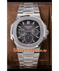 Patek Philippe Nautilus 5740 Perpetual Calendar Reloj Réplica Suizo Dial Acero Inoxidable Gris