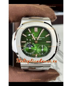 Patek Philippe Nautilus 5740 Calendario Perpetuo Acero Inoxidable Dial Verde Reloj Réplica Suizo