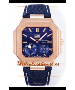 Patek Philippe Cubitus 5822 Caja Oro Rosado Dial Azul Reloj Réplica Suizo