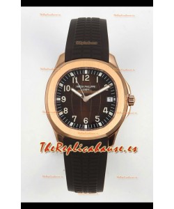 Patek Philippe Super Clone Aquanaut 5167 904L Oro Rosado Reloj Dial Marron