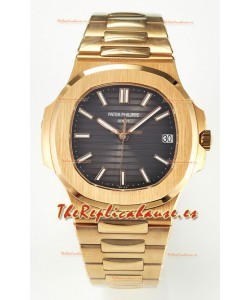 Patek Philippe Super Clone Nautilus 5711/1R-001 en Oro Rosado Dial Gris