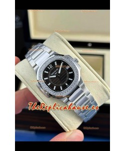 Patek Philippe Nautilus Super Clone 7010 32MM Réplica Espejo 1:1 Dial Negro 