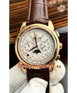 Patek Philippe Grand Complications 5270 Reloj Réplica Suizo en Caja Oro Rosado Dial Blanco