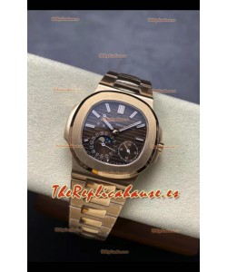 Patek Philippe Super Clone Nautilus 5712/R Reloj Calidad 1:1 en Dial Marrón Correa Oro