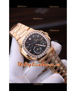 Patek Philippe Nautilus 5712R 1:1 Quality Reloj Réplica Suizo en Dial Negro