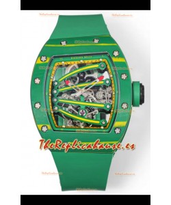 Richard Mille Super Clone RM59-01 Verde Carbon NTPT Case Reloj Réplica Suizo