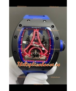 Richard Mille RM52-03 Paris Saint-Germain Tourbillon Cerámica Negra Reloj Réplica Suizo 