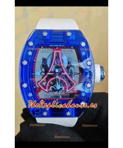 Richard Mille RM52-03 Paris Saint-Germain Tourbillon Zafiros Azules Reloj Réplica Suizo 