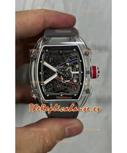Richard Mille Super Clone RM67-02 Sapphires Casing Reloj Correa Goma Gris