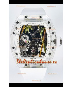 Richard Mille RM26-01 Tourbillon Panda Reloj Caja Zafiro Transparente - Réplica Super Clone