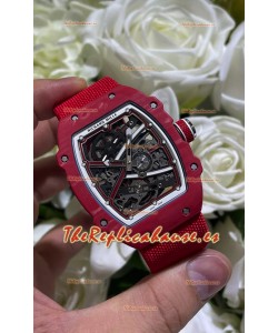 Richard Mille Super Clone RM67-02 Rojo Carbon TPT 37 Gramos Reloj Correa Roja