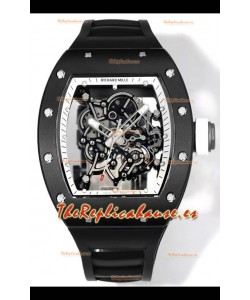 Richard Mille Super Clone RM055 Caja Cerámica con Reloj Genuino Tourbillon