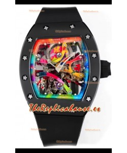 Richard Mille Super Clone RM68-01 Caja Cerámica Negra y Correa Tourbillon Réplica Suiza